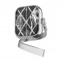 DrPhone - PL2 - Airpod Pro Case - Beschermende Case – Materiaal: Silicone & Plastic - Bruin – Zilver