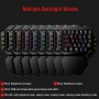 DrPhone Mechanisch Draagbaar Mini Bedrade Gamingtoetsenbord met één hand - RGB-achtergrondverlichting - 35 toetsen – Zwart