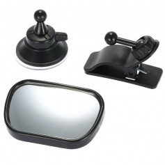 DrPhone BVM Series – 2 In 1 – Baby Spiegel - Auto Spiegel – 2 standen – Zwart – Mirror View – Zwart