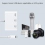 DrPhone JS5 Lightning 3-in-1 Dubbele USB camera-adapter- OTG Adapter met oplaadpoort - Wit