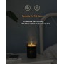 DrPhone Y2 Ultrasone Kaarsvormige Stille Luchtbevochtiger - Essentiële Olie Diffuser - Nachtlampje - - Zwart