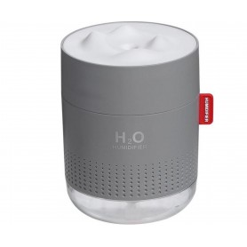 DrPhone - Mini Humidifier H2O - Luchtbevochtiger – Verdamper – Aromatherapie - Geurverspreider - Grijs