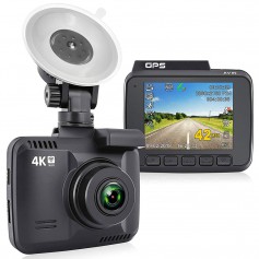 DrPhone DC2 Dash Cam 4K - Ingebouwde WiFi - GPS – Camerarecorder 2,4-inch LCD + APP