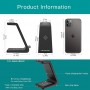 DrPhone QW3 – 3 In 1 - Draadloze Oplader – Apple Watch – Apple Airpods – Galaxy Buds - iPhone + 18W Adapter - Zwart