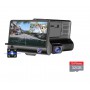 DrPhone DASH2 - DashCam Video CarDVR – Nachtzicht - 3 Lens HD Camera & Video – 5MP – 4inch HD Display – Achteraanzicht