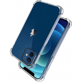 DrPhone iPhone 12/ iPhone 12 PRO 6.1 Inch TPU Hoesje - Siliconen Bumper Case met Verstevigde randen – transparant
