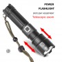 DrPhone LED Pro 02 – Sterke LED Zaklamp – Flashlight - Zoom In/ Out - Batterijbesparend – Waterdicht / Waterproof