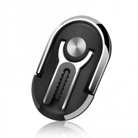 DrPhone UL1 - Ventilatie Autohouder + Ring Smartphone Houder +  Video Modus Stand  - Zwart