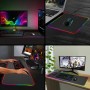 DrPhone QWR Muismat – Muismat – RGB Verlichting – Gaming – Mousepad – Extra groot -