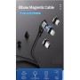 DrPhone Elbow Series Super Magnetische Lightning Kabel - 3A - Oplader - Snel Opladen + Dataoverdracht - 90 Graden met Led licht