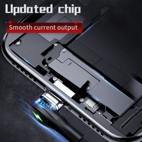 DrPhone Elbow Series Super Magnetische Lightning Kabel - 3A - Oplader - Snel Opladen + Dataoverdracht - 90 Graden met Led licht
