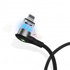 DrPhone iCON2 - Super Magnetische USB-C Kabel - 3A - Oplader - Snel Opladen + Dataoverdracht - 90 Graden met Led licht