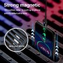 DrPhone Echo Series 3 in 1 - Magnetische Micro-USB/ USB C & Lightning 3A Snellader-2M-Oplaadkabel+ Data & Led– Zwart