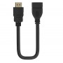 DrPhone HNH2 HDMI Mannelijk naar HDMI Vrouwelijk Kabel 1080P – Male naar Female Adapter - Verlengsnoer - 30CM - Zwart