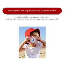 DrPhone PIXEL3S - Digitale KinderCamera Pro – 3.5inch Scherm – 1080P 2MP - Video & Camera - Selfie – Roze