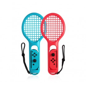DrPhone NSCR01 – Nintendo Switch Joystick Racket Houder – Tennis – Sport - Handvat – 2 Set – Rood – Blauw