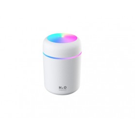 DrPhone H2O1- Mini H2O Humidifier – Lucht bevochtiger - Verdamper – Aromatherapie - Geurverspreider – LED Wit