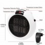 DrPhone HeatPro2 - 220V 900W Elektrische Kachel - Kantoor - Ventilator Verwarming Radiator + Afstandsbediening - Wit