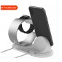 DrPhone T020 - 2 in 1 Charging Stand – Iphone – Apple Watch - + 1 meter Micro Kabel - Grijs