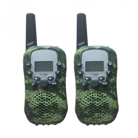 DrPhone WT388- 22 Walkie Talkies - Voor Kinderen – 6 Kilometer - Camouflage Groen