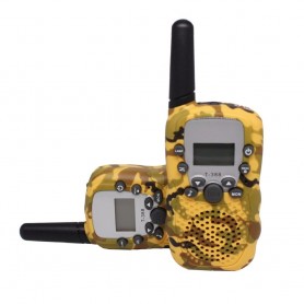 DrPhone WT388- 22 kanaals Walkie Talkies - Voor Kinderen – 6 Kilometer - Camouflage Geel