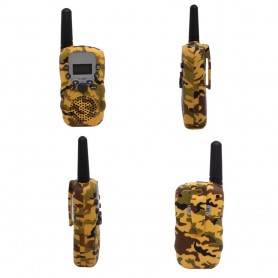 DrPhone WT388- 22 kanaals Walkie Talkies - Voor Kinderen – 6 Kilometer - Camouflage Geel