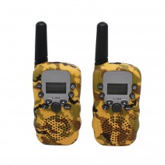 DrPhone WT388- 22 kanaals Walkie Talkies - Voor Kinderen – 6 Kilometer - Camouflage Geel
