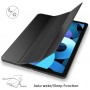 DrPhone iPad Pro 4 10.9 (2018) hoesje - Smart Tri-Fold Case - PU leder Cover - Smart cover + Achterkant – Zwart