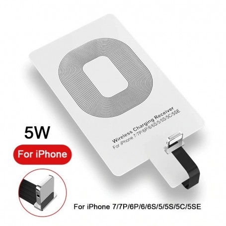 DrPhone RM2 - 5W Lightning Wireless oplaad Receiver – Draadloos Ontvanger – Oplader - Voor iPhone 5 / SE / 6 / 7 / Plus