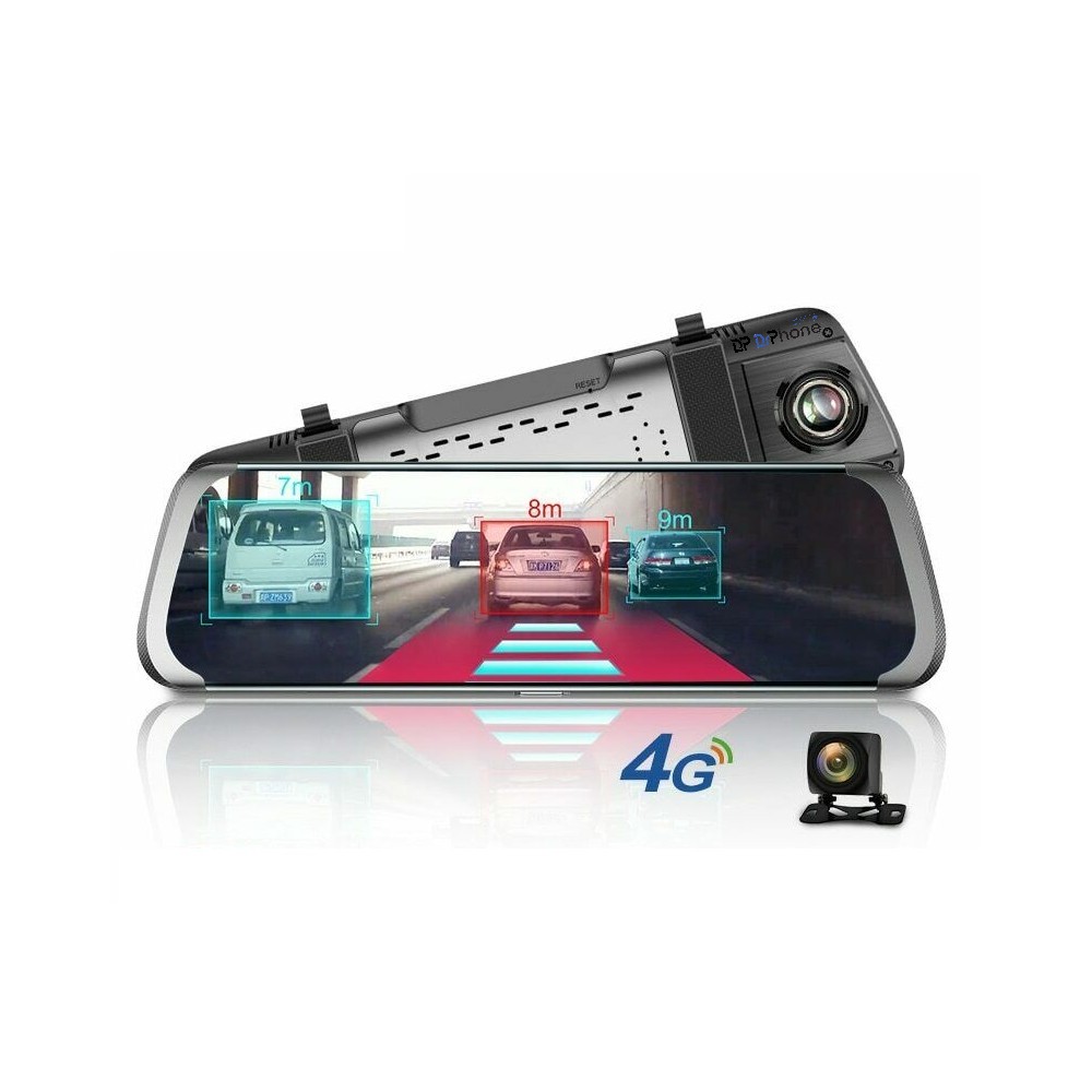 DrPhone RMX Achteruitkijkspiegel + Dubbele Camera Dashcam - Dubbele camera - GPS - 4G - - ADAS - Touchscreen