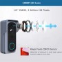 DrPhone SMARTCAM X 11 - Draadloze WiFi Deurbel Set met Camera - Sensor - IR Nachtzicht - Waterproof + Binnen bel + 64 Micro SD