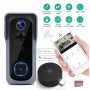 DrPhone SMARTCAM X 11 - Draadloze WiFi Deurbel Set met Camera - Sensor - IR Nachtzicht - Waterproof + Binnen bel + 64 Micro SD