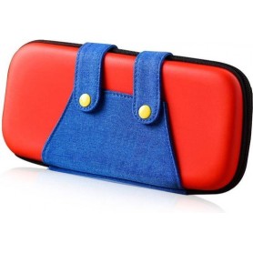 DrPhone RB-M Nintendo Switch LITE Hoes – N-Switch LITE Case – Beschermhoes – Opberghoes Rood / Blauw