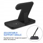 DrPhone Legend7 Pro - 15W - 3 in 1 Draadloze Oplader - Dock - Geschikt voor Apple Watch / iPhone / Airpods - Zwart