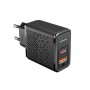 DrPhone HALO7 -18W Qualcom 3.0 Quick Charge Thuislader - USB-C input - Snel Lader met Intelligente LED indicator – Zwart