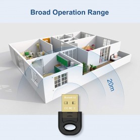 DrPhone B9 Mini Bluetooth 5.0 + EDR Dongle Adapter met Dual-mode - 10 tot 20 m bereik– Datatransmissiesnelheid tot 3Mbps