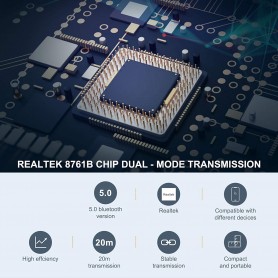 DrPhone B9 Mini Bluetooth 5.0 + EDR Dongle Adapter met Dual-mode - 10 tot 20 m bereik– Datatransmissiesnelheid tot 3Mbps