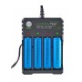 DrPhone BC4S - Batterijlader - 4 Slots - Oplaad indicator - USB aansluiting - Verschillende maten batterijen