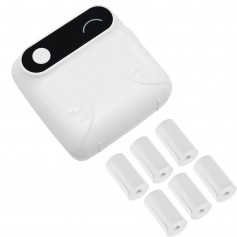 DrPhone PiX Pro + 6 Rollen Blauw - Telefoon Afdrukken - Bluetooth Printer - Draagbare Mini Printer - 57mm Label - Kinderen - Wit