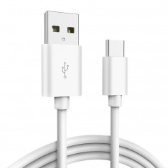 DrPhone UC1 - USB-C - Oplaad Kabel - Fast Charger - 2.4A - 2 Meter - Wit