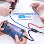 DrPhone MX4 - 3 in 1 Multi Oplaadkabel met LED indicator - 3.5A Opladen - 1.2 Meter USB-C/Micro USB/Lightning Kabel - Universeel