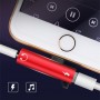 DrPhone – 2 in 1 Gun Splitter – Lightning + 3.5mm AUX Jack - Muziek + Bellen + Opladen - Voor Apple apparaten – Goud
