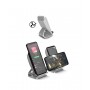 DrPhone 2COILS - Draadloos Opladen – 10W - 1.5 Times Faster – Led Licht - Micro USB – Grijs