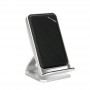 DrPhone 2COILS - Draadloos Opladen – 10W - 1.5 Times Faster – Led Licht - Micro USB – Grijs