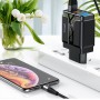 DrPhone PS5-Y - 1 Meter Kabel - USB-C - Oplaadkabel – 18W Dubbele Qualcom 3.0 Quick Charge - Adapter - Snel Lader – Zwart