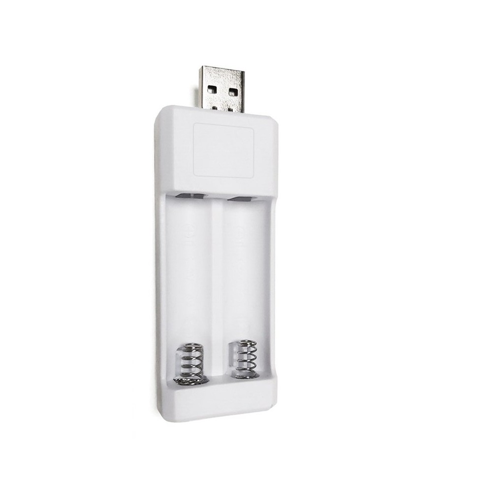 DrPhone BD4 – USB Batterij - - 2 Poorten - AA – - Oplaadbaar - Wit