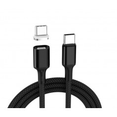 DrPhone TITAN3 - Magnetisch USB-C Kabel 5A TYPE-C - 100W - 1.8 Meter - Data Transfer + Snel Laden - Macbook