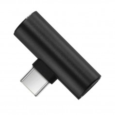 Drphone DAC1 - USB-C Duo Adapter - Converter - USB-C Naar Mini Jack + USB-C - Zwart