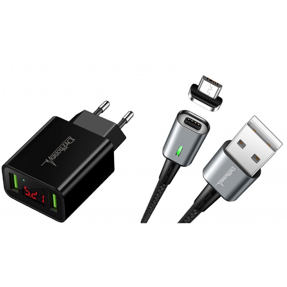 DrPhone iCON Magnetische Micro USB Oplaadkabel 3A +