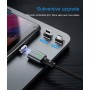DrPhone iCON - Magnetische Micro USB Oplaadkabel 3A + Thuislader 2 poorten USB Oplader 2.2A met LED Display - Zwart
